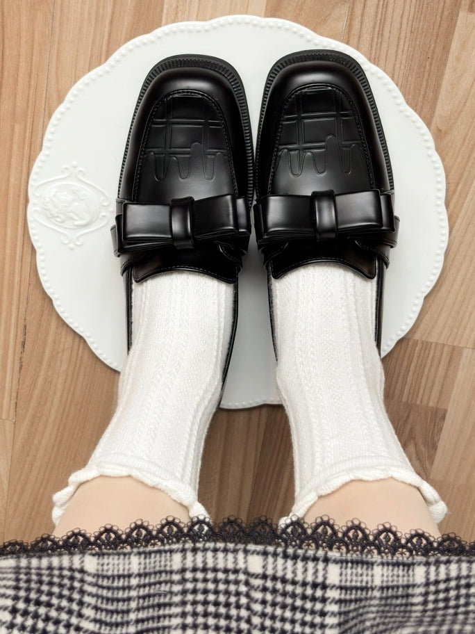 ボウフィットのローファートップ、スリッポンシューズ、チョコレートブラック