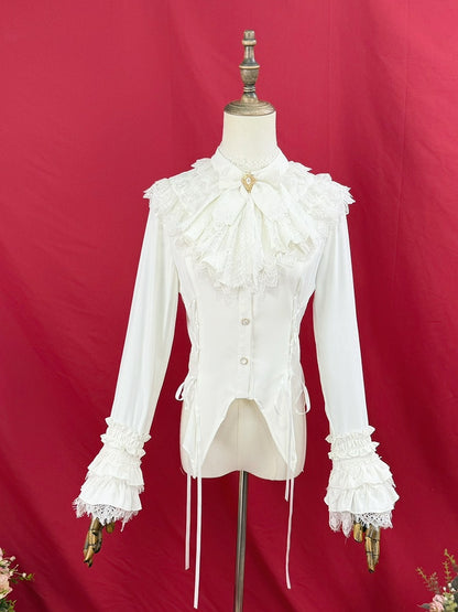 Sleeves Long White Extended with Blouse Lolita Gothic Bell Detachable