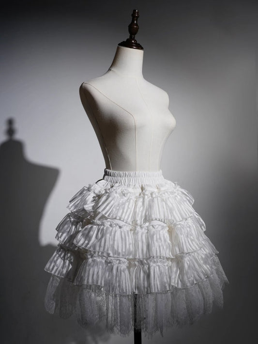 白いブルマー裏地ロリータスカート