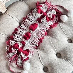Pom-Pom (Lace Accents) Set Hairband Lolita Multi-Color