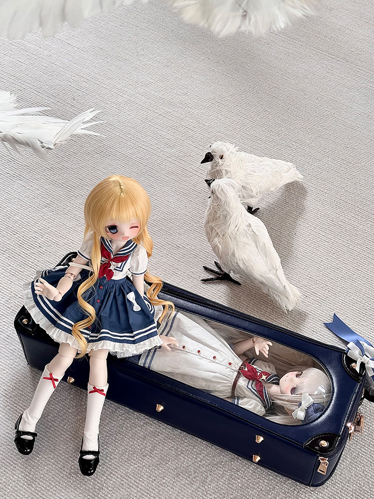 3 to BJD Bag Versatile Wear: Dolls Ways Blue 1/4 – for Crossbody Navy