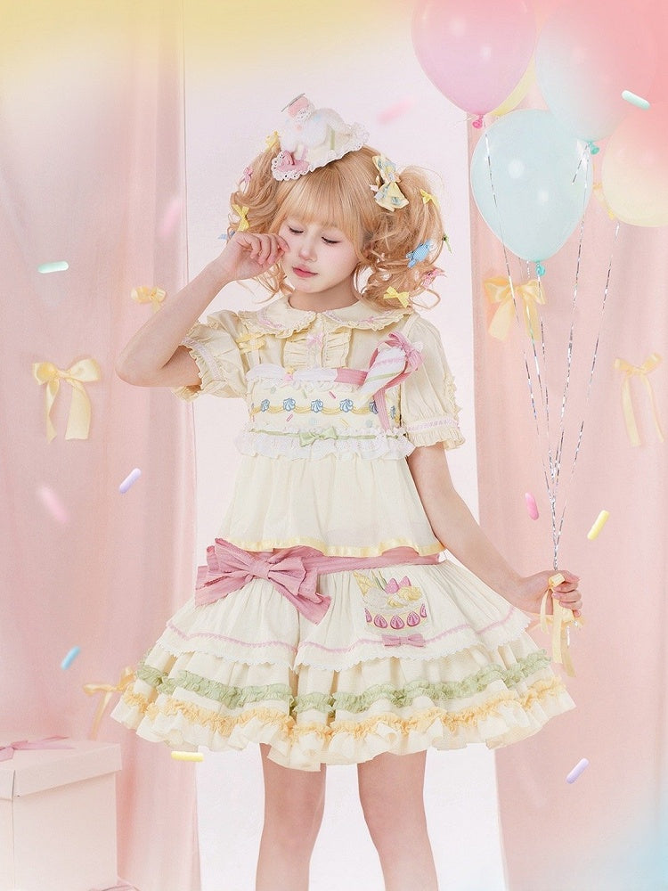 Plush Cake Cream Lolita Hat Sweet Strawberry Mini
