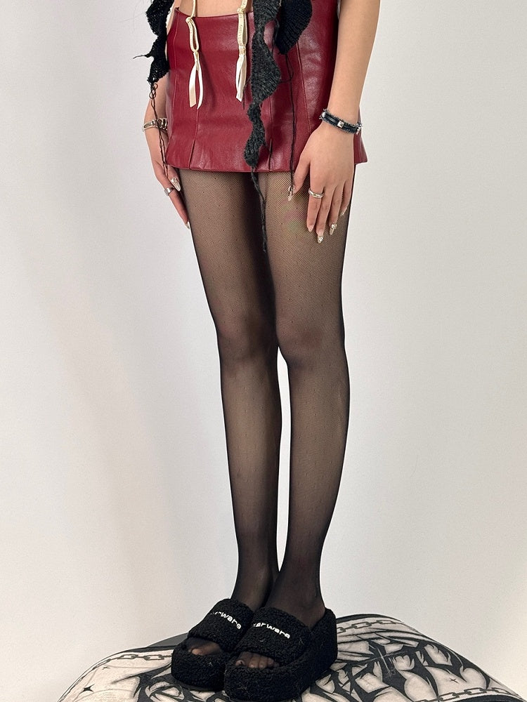 Tights Black/Brown Semi-sheer