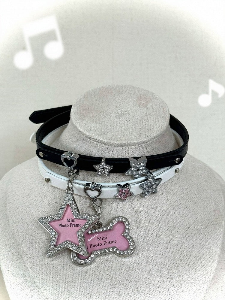 Star Rhinestone Choker in Two Colors - IVONA boutique