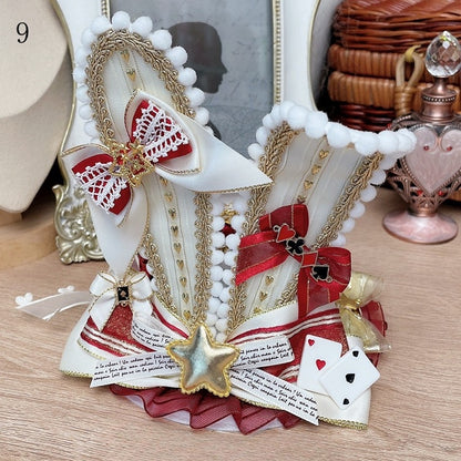 Options Mini Decorated Hat Poker in Vibes Ears Wonderland Alice Bowknot 11 Details Bunny