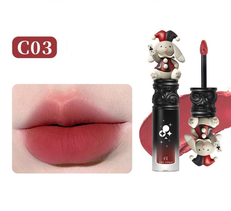 Halloween Circus Series Flüssiger Lippenstift mit mattem Finish, Pastellfarben, Clowncore Make-ups