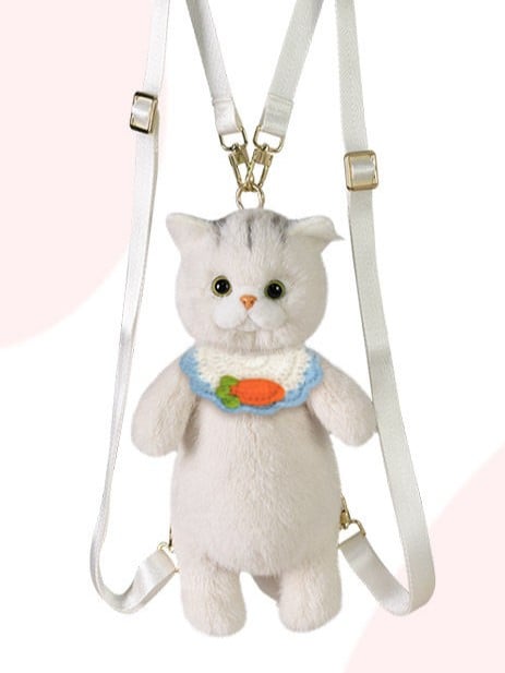 Cat Bag Plush Backpack/Crossbody Options 2 Realistic