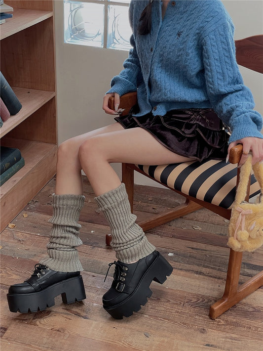 Chaussettes tricotées en maille, coloris 50 cm, 4 chaussettes