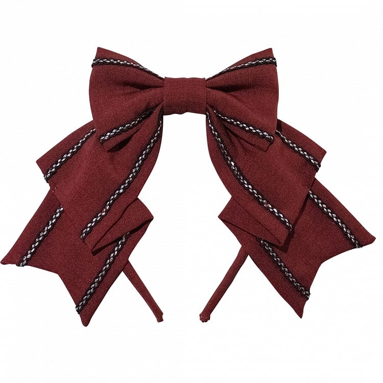 Dark Blue/Black/Red Bowknot KC