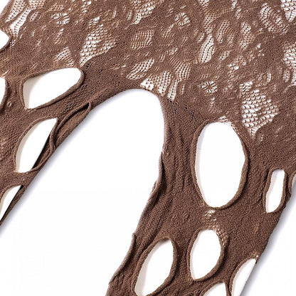 ブラック / ホワイト / グレー / ブラウン カットアウト フィッシュネット タイツ