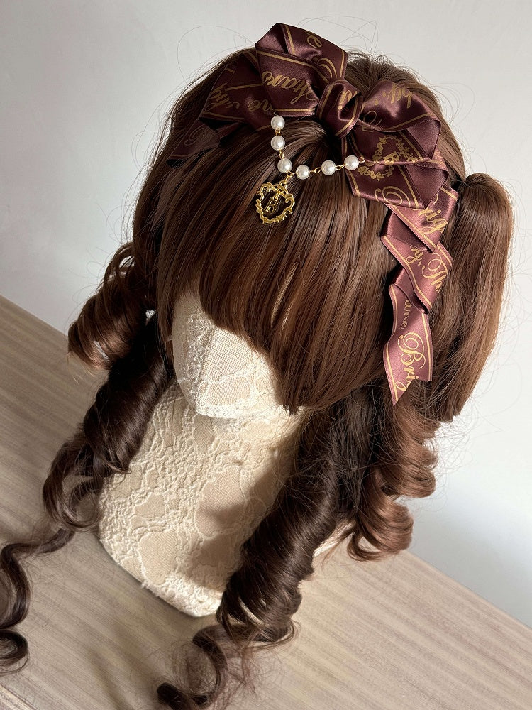 Bow (Multi-Colorways) Hairclips Ribbon Sweet Script