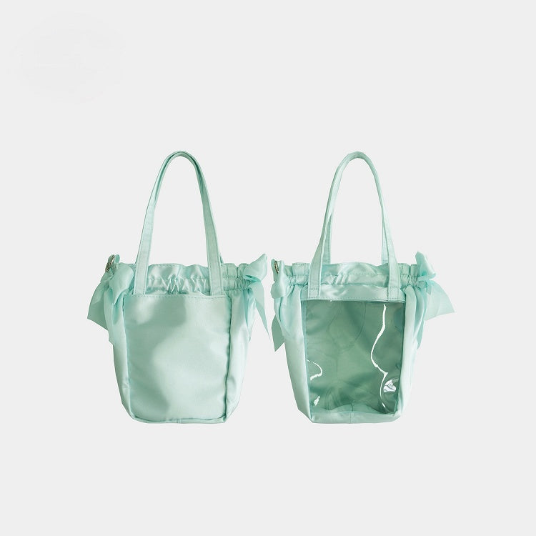 Satin Bag Lace Daily Green Ita Bow