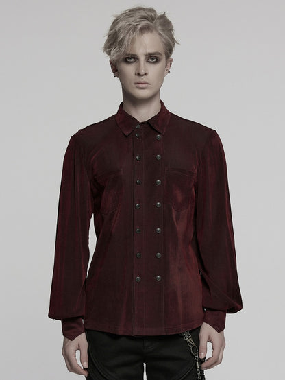 Shirt Goth Men's Red