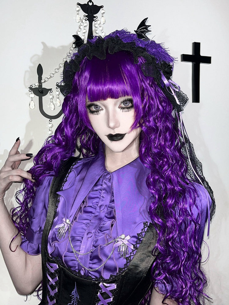 Green / Purple Gothic Lolita Hairband - Sweetheart Love Song