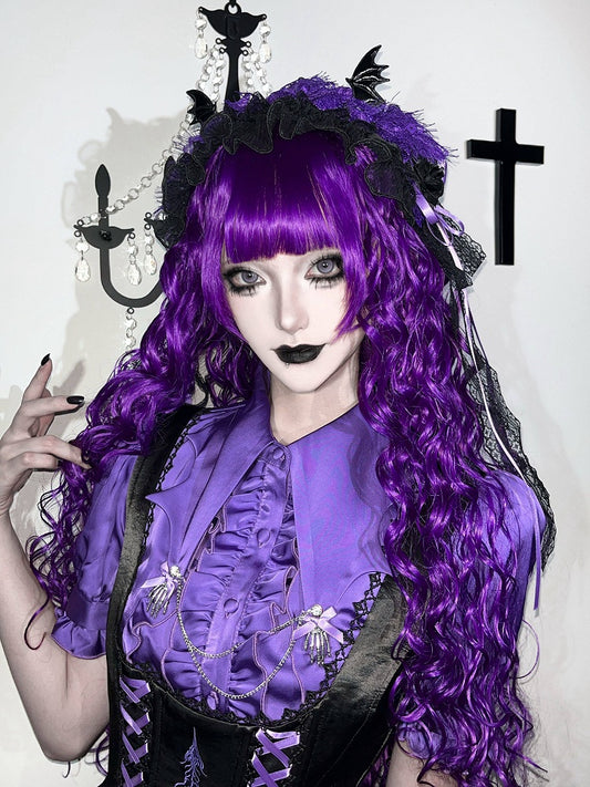 Green / Purple Gothic Lolita Hairband - Sweetheart Love Song