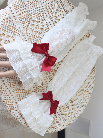 Color Trim Sleeves Options Bowknot 10 Lace Detachable Details