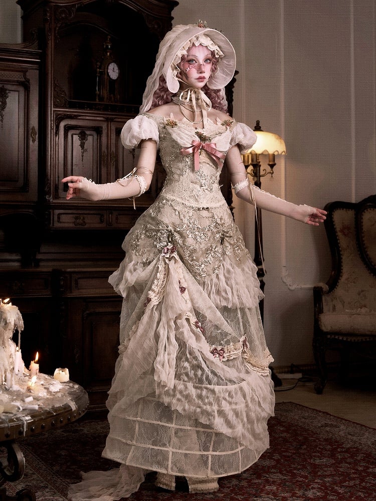 Sleeves and Vintage Puff Top Edwardian Off-the-shoulder Neckline