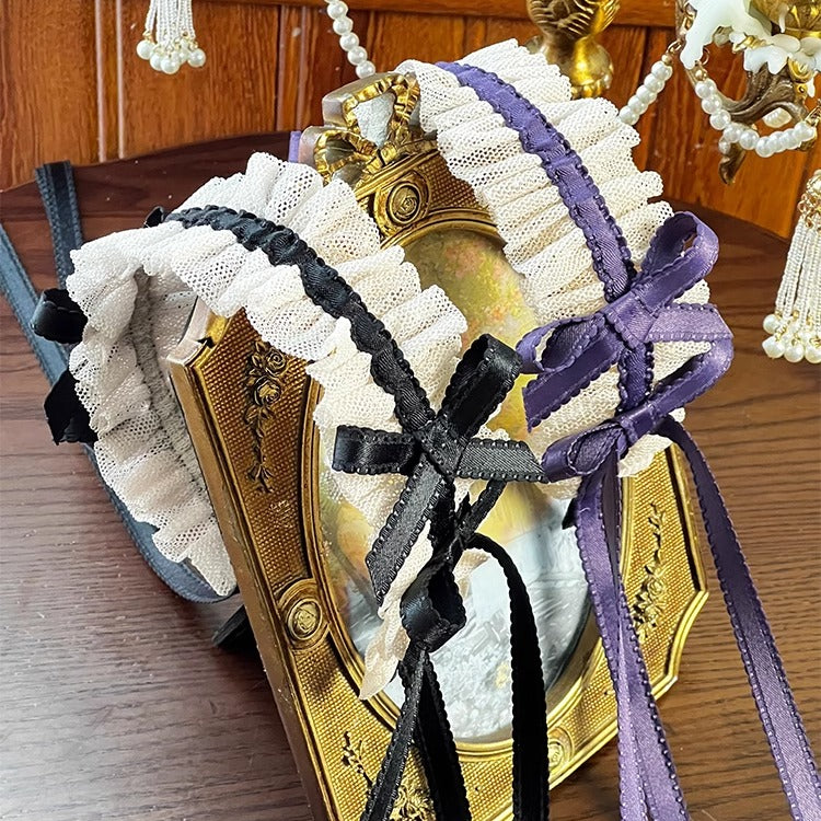 Purple / Black Ribbon Bowknot KC