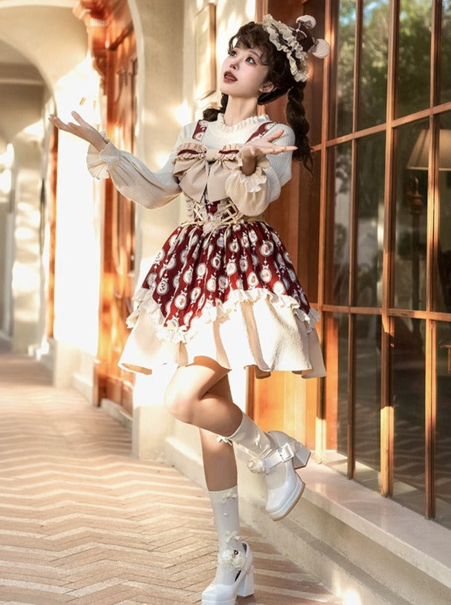 Dress Lolita Handle Print Ribbon