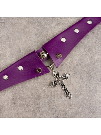 5-Color Cross Pendant Choker - Strange Sugar