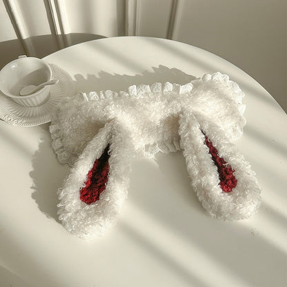 Fleece Coffee Bunny/Black Bear/White Ear Hairband Cat