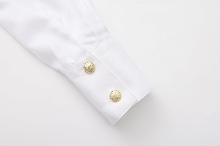 Ouji Aristocrat Lolita Jabot-Hemd im Ritterstil mit weißem Kragen