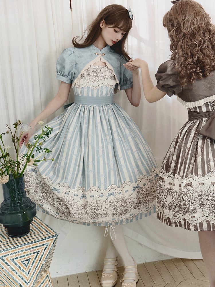 Bolero Puff Sleeevs Blue