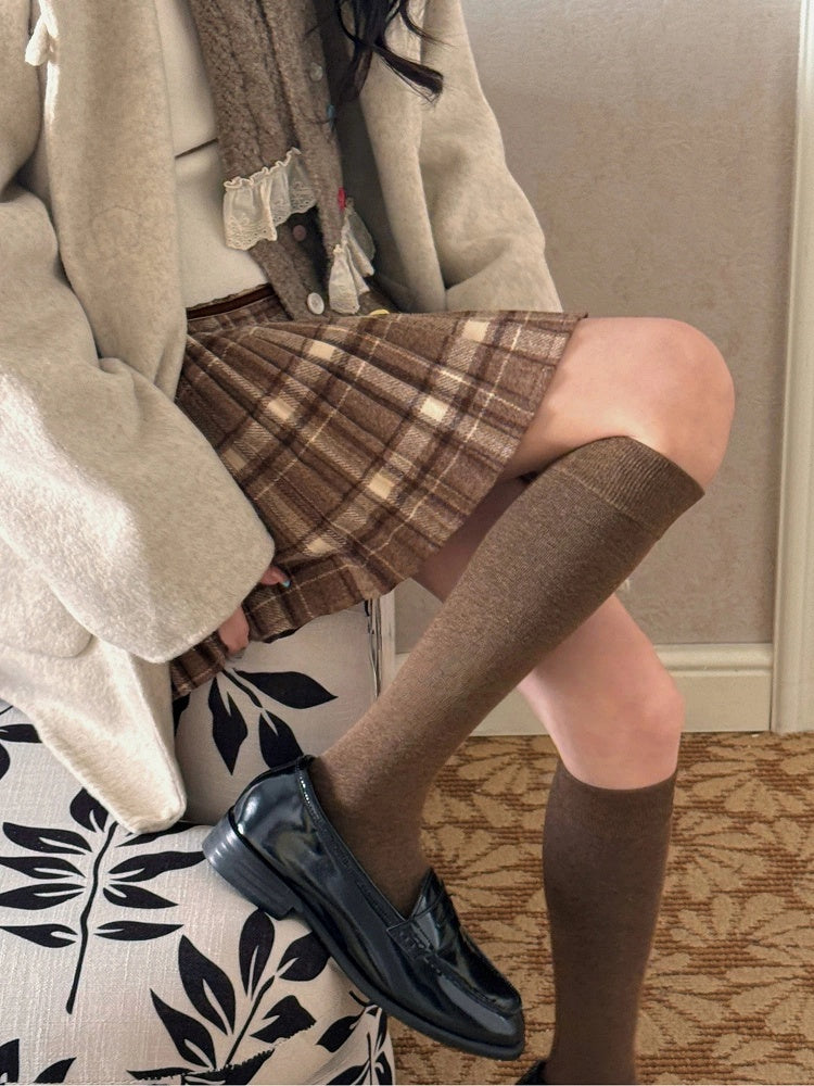 Color Solid Calf Socks