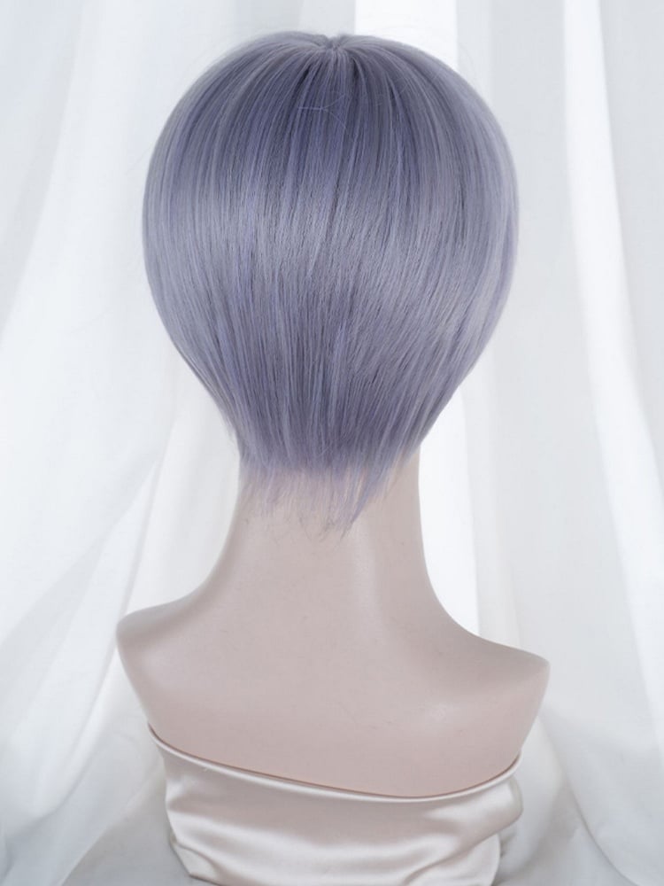 Lila-blaue Ombre 28CM Ouji Kurzhaarperücke