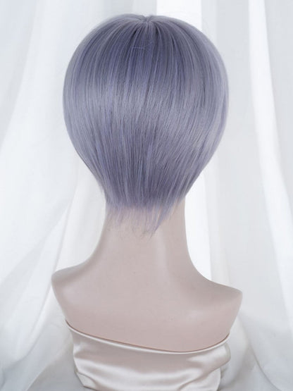 Lila-blaue Ombre 28CM Ouji Kurzhaarperücke