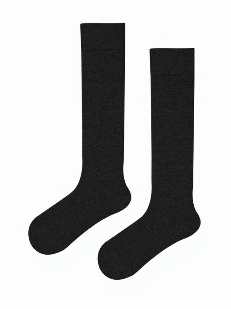 4 Colors Solid Minimalist Ribbed Calf Socks - ModaSwings