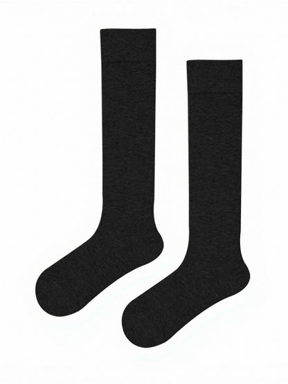 4 Colors Solid Minimalist Ribbed Calf Socks - ModaSwings