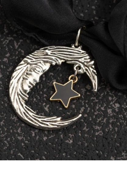 Gothic Hair Tie with Moon Pendants - Strange Sugar