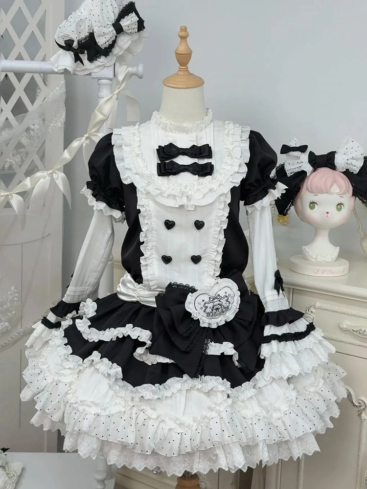 White Detachable and Black Sleeves