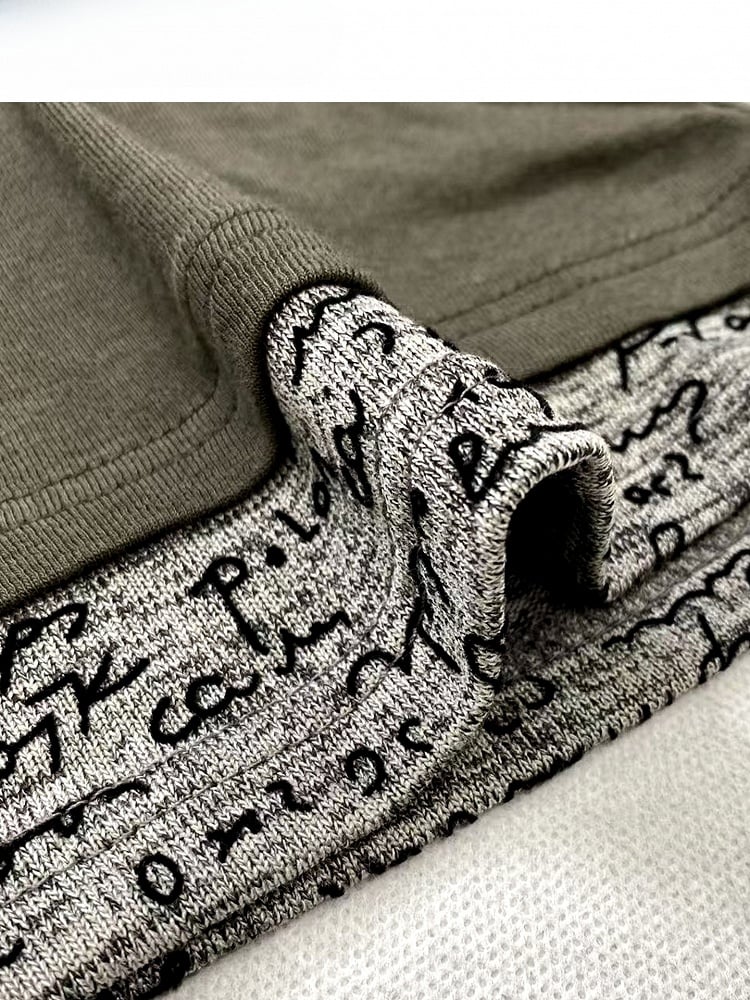 Punk Grün Zweiteiliger Top Hoodie Army Wasteland