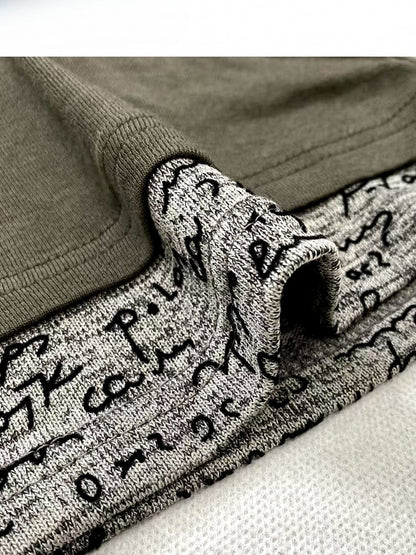 Punk Grün Zweiteiliger Top Hoodie Army Wasteland