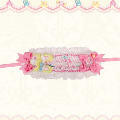 Sweet Hairband and Options Color 3 Bowknots – Bunny with Cute Lolita Accents