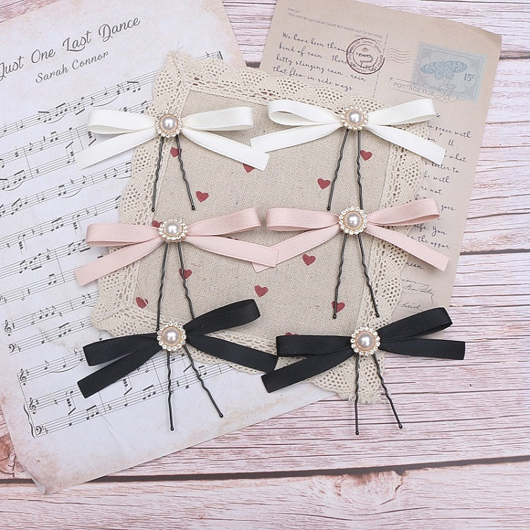 Bowknot Hair 6 Pearl Kei Clip Color Jirai Options