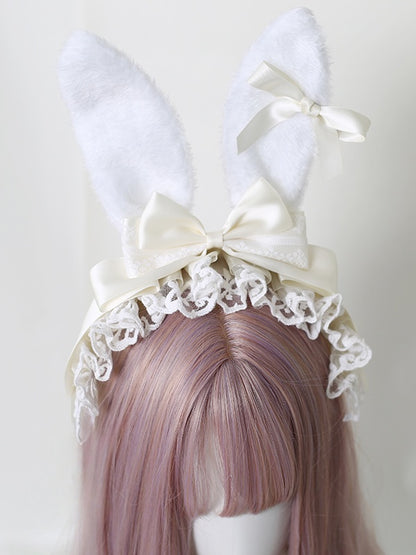 Colors Detachable Small 9 KC Ear Bunny with Bowknots Lolita Sweet Bowknot