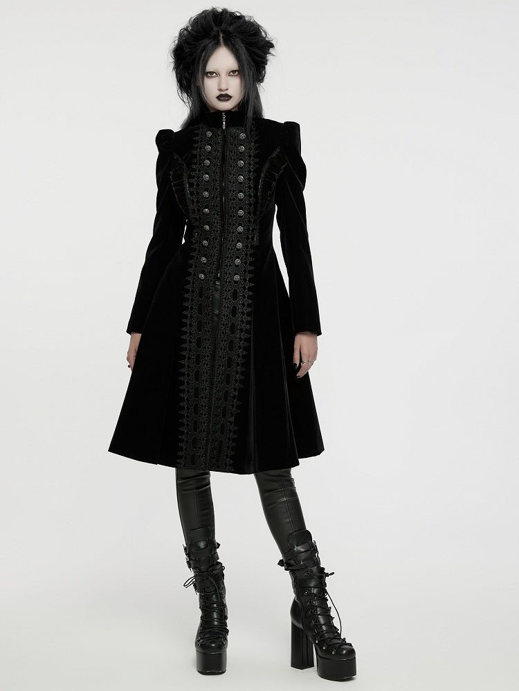 Coat Symmetric Gorgeous Black Goth