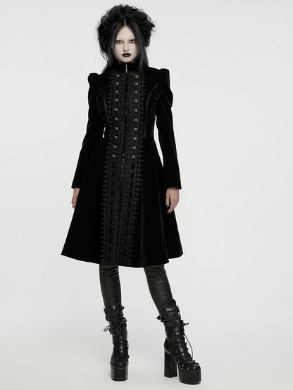 Coat Symmetric Gorgeous Black Goth