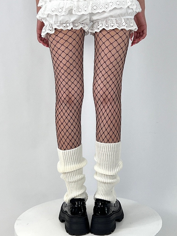 Y2K Black/White Regular Fishnet Tights Version
