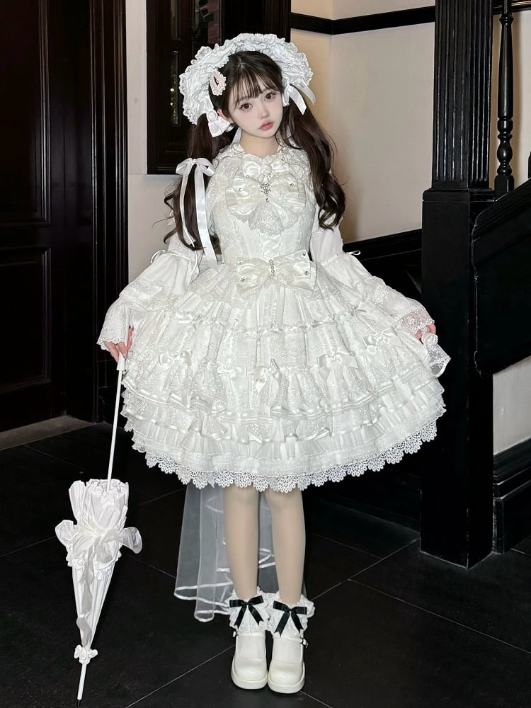 Jumper Shiro White Sweet Skirt Hime Lolita Dress Hanayome
