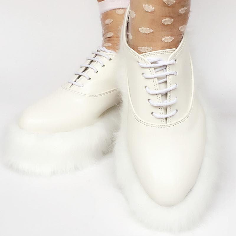 Fur Fluffy Shoes Custom Elegant SP167987 Made