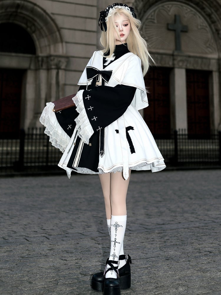 ホワイト ナン ロリータ ケープ