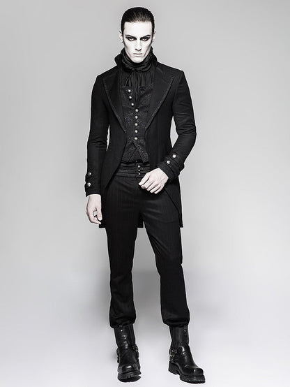 Black Jacket Fake Steampunk Two-pieces Gentleman