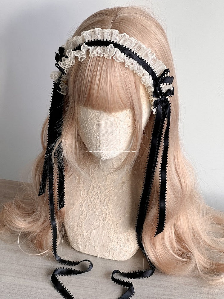 Lolita Farbband Optionen Details Spitze mit und – Haarband 4 Bowknot