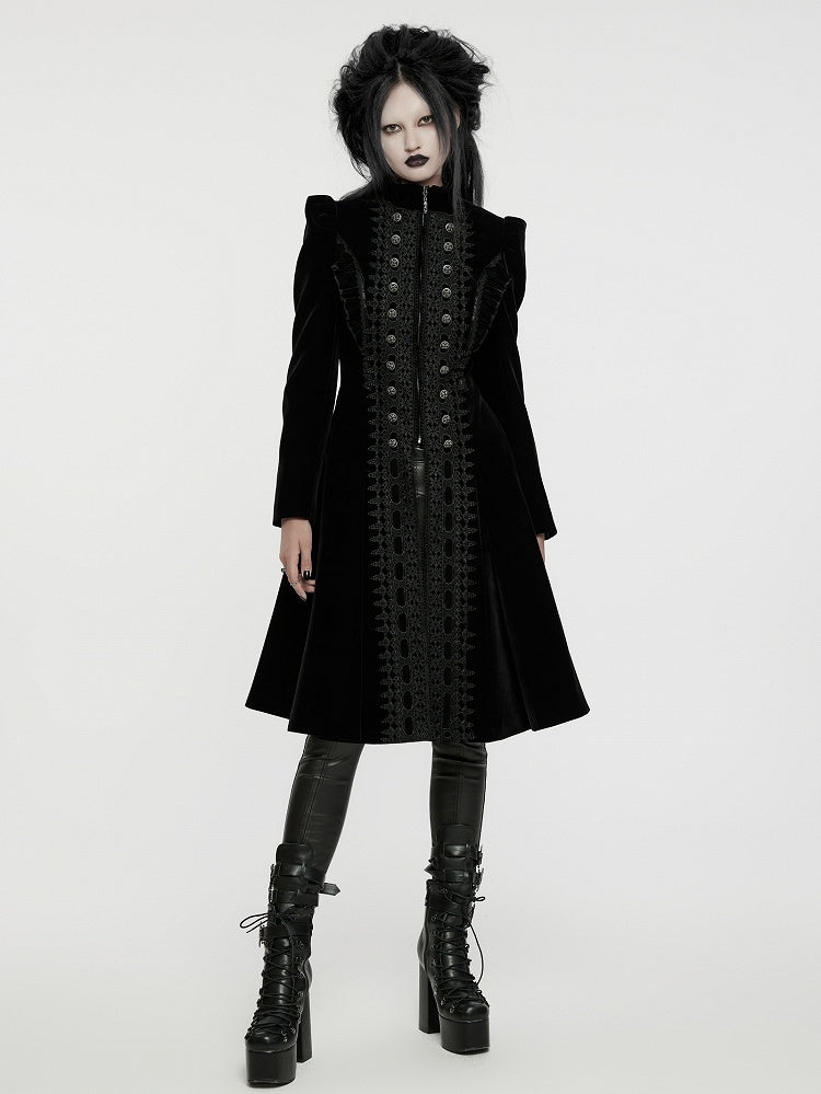 Coat Symmetric Gorgeous Black Goth