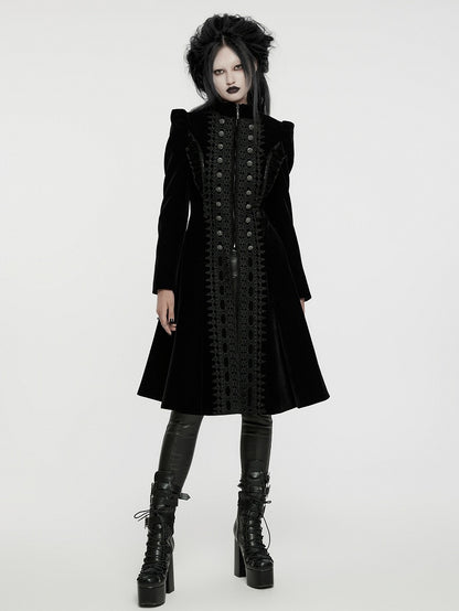 Coat Symmetric Gorgeous Black Goth