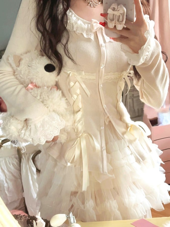 With Skirt Tiered Mini Tulle Shorts Lining White Puffy